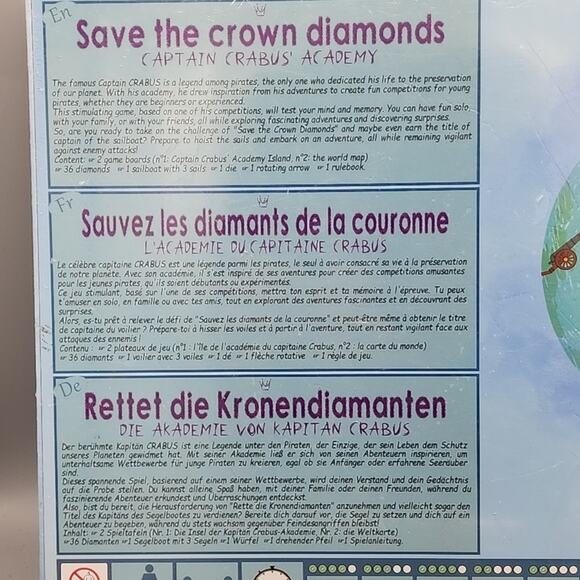 Save The Crown Diamonds Captain Crabus Academy Board Game Kinder Class New - Picture 3 of 10